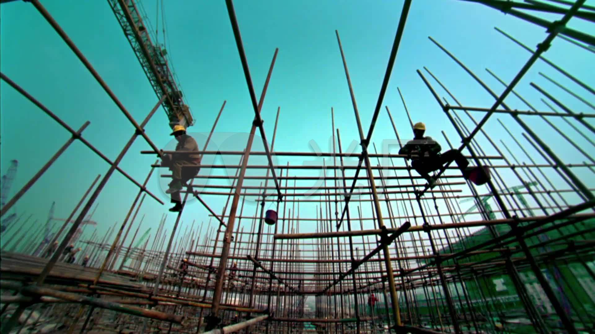 建筑施工 工地实景 高楼建设