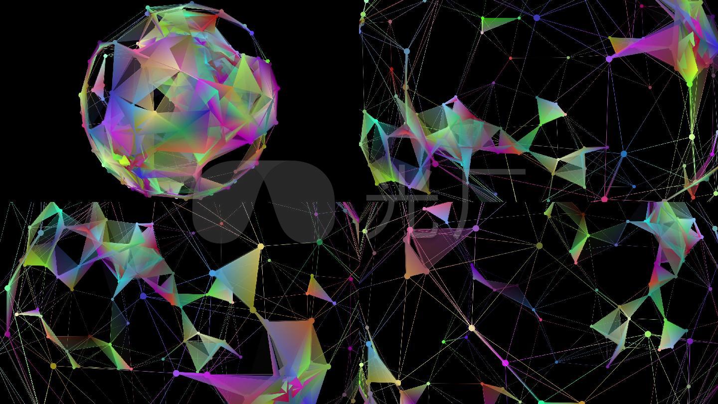 Plexus球形点线面三角形连接_1920X1080_高
