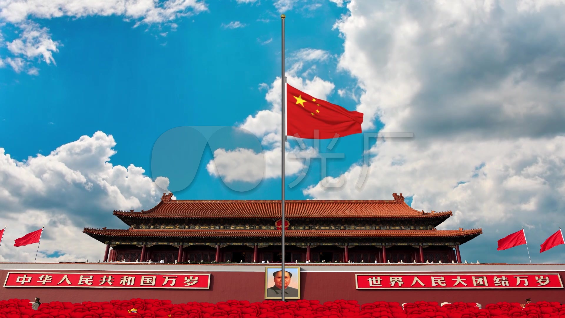 升国旗_1920x1080_高清视频素材下载(编号:1221355)_舞台背景_vj师网