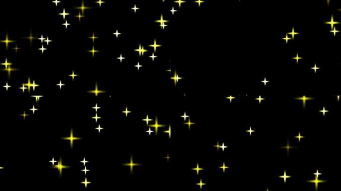 五彩星星星空闪烁带通道视频素材