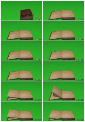 绿屏神秘古书翻页特效抠像素材视频素材