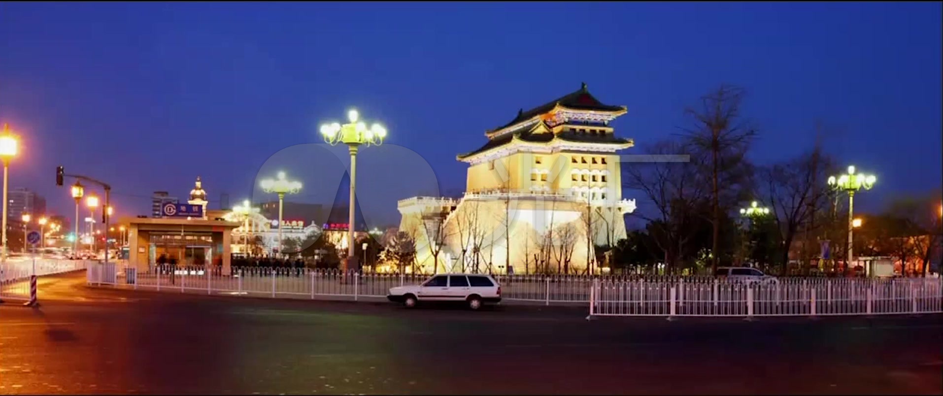 都市繁華夜景北京城市視頻素材