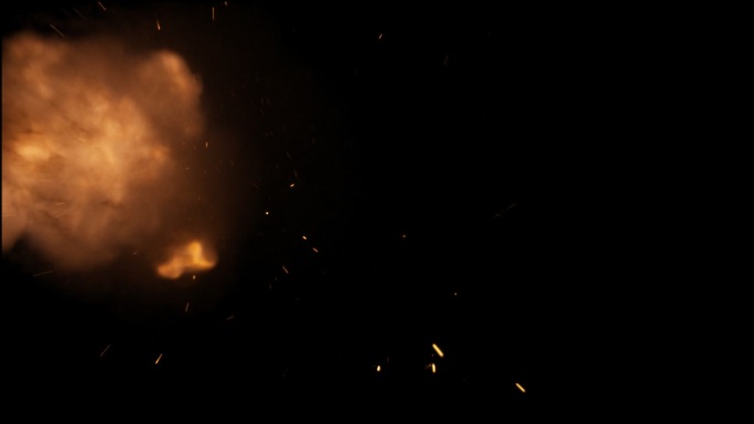 爆破爆炸火星特效素材带通道