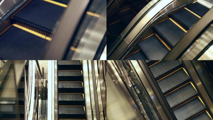扶梯电梯滚梯高清实拍素材