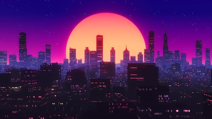 都市穿梭夜景