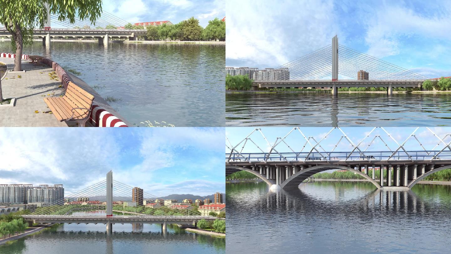 信阳浉河景观标志性建筑明桥官桥