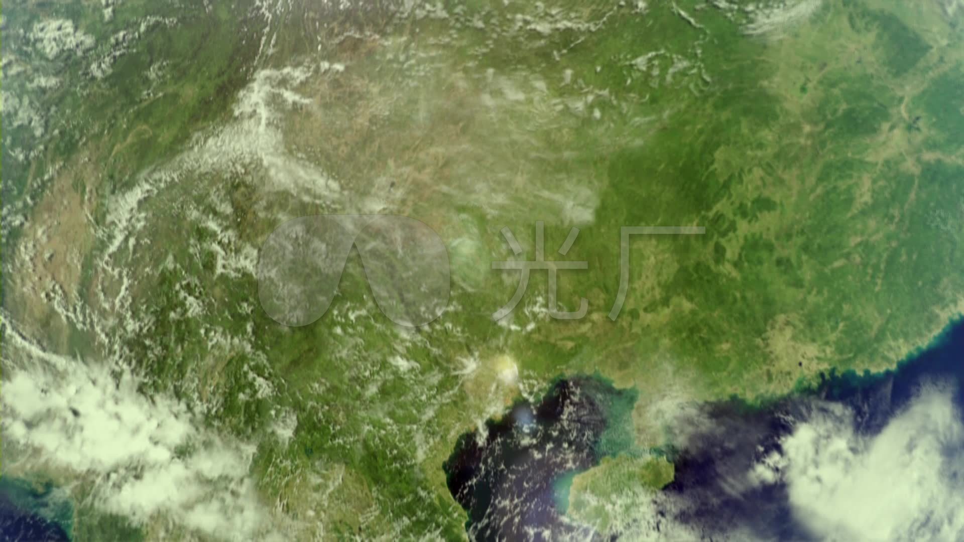 中国南部南海卫星地图_1920X1080_高清视频