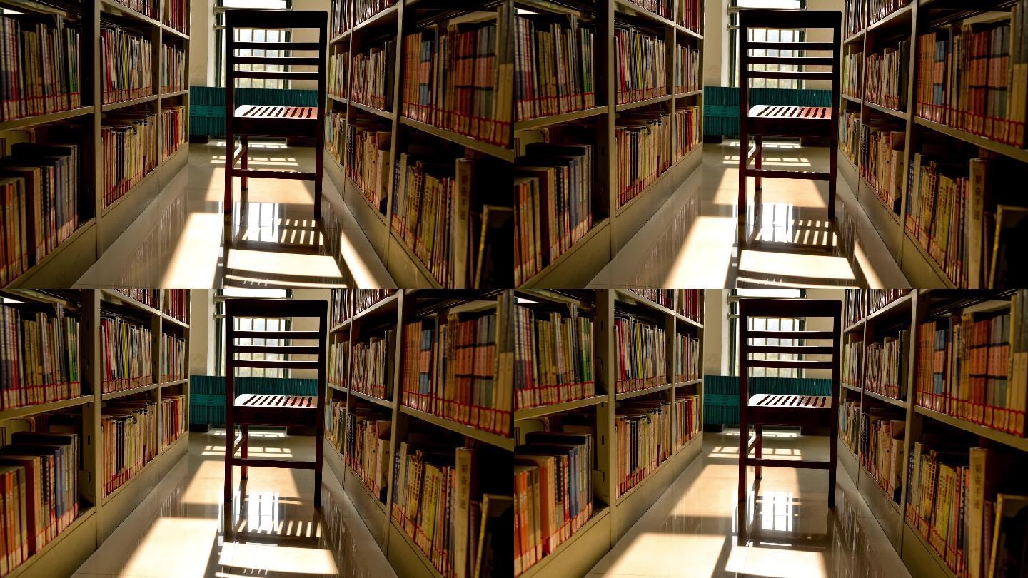 图书馆影子变化延时摄影