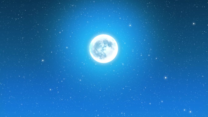 小蓝色月亮素材50秒