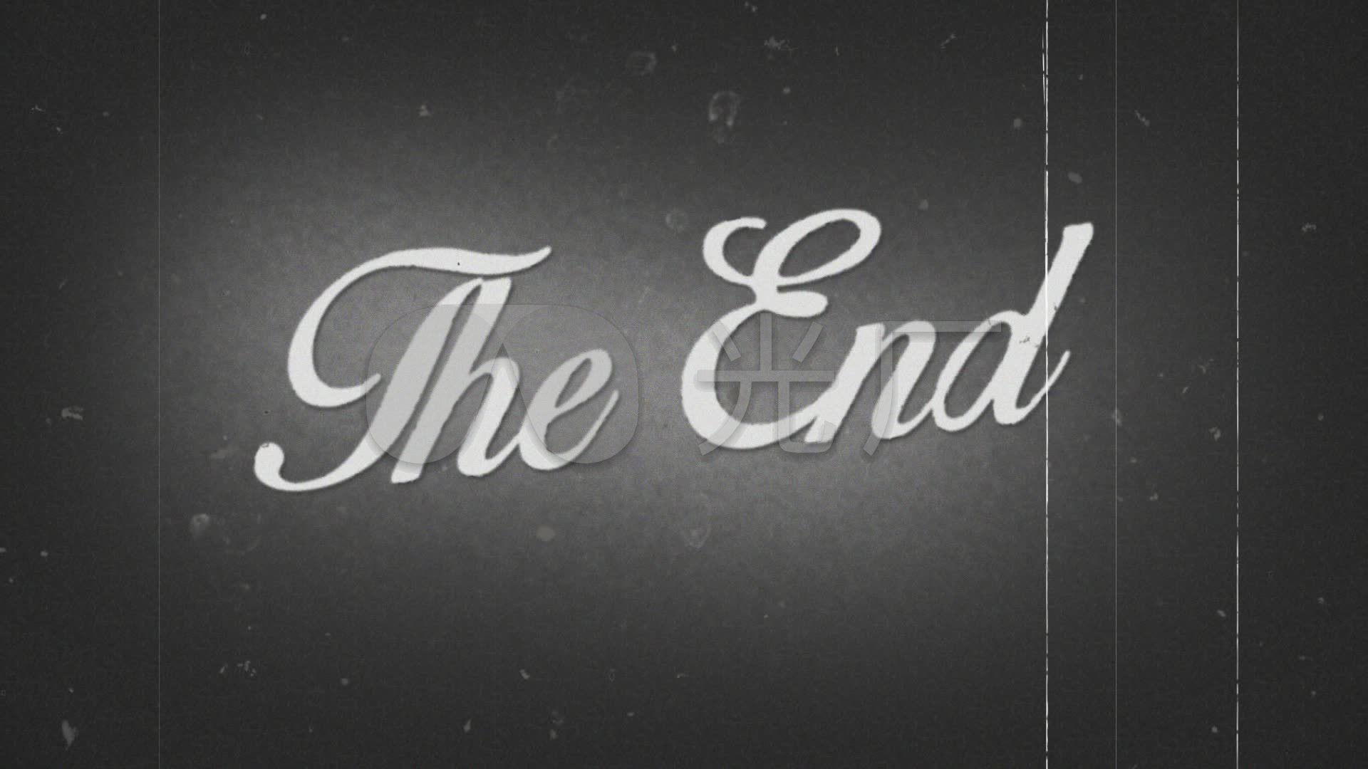 老电影风格结尾字幕动画视频素材