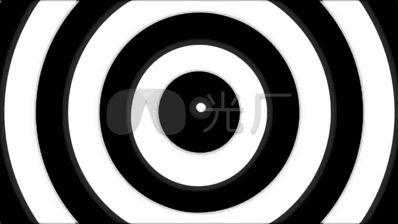 黑白圆圈发散素材