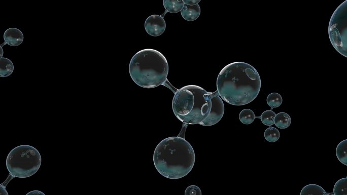 高科技DNA医学碳原子透明视频
