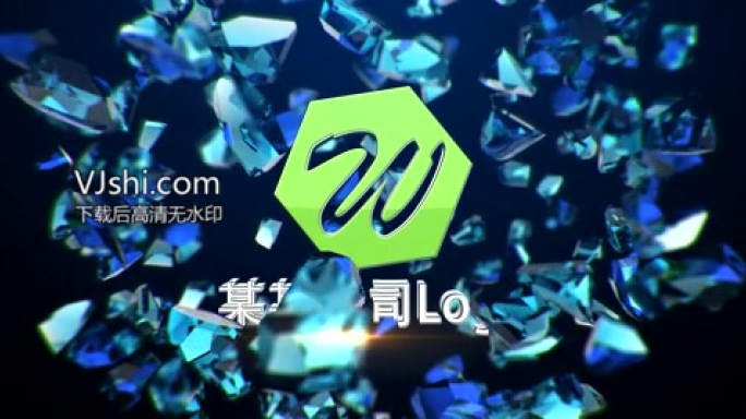 高端流体水花汇聚爆炸碎裂logo