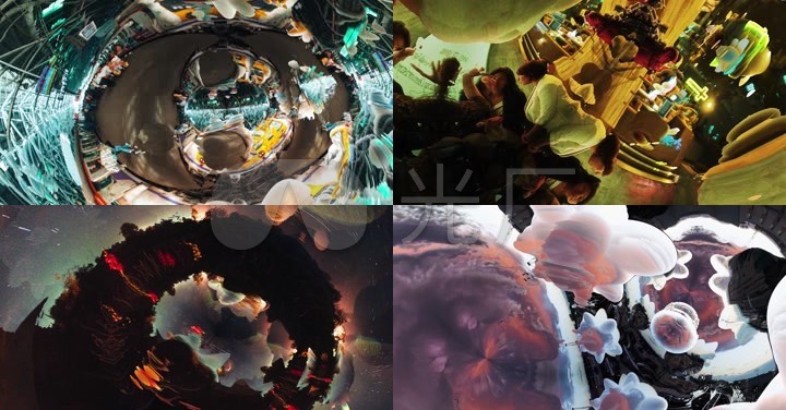 360度三维分形魔幻空间穿梭VJ素材