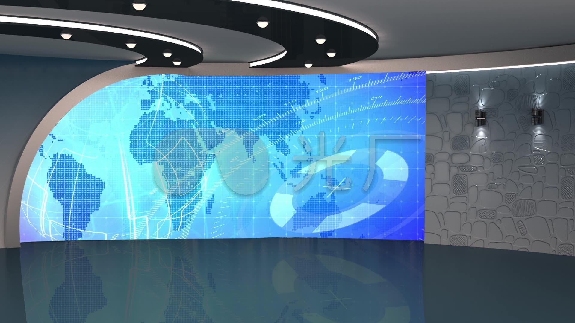 主持人背景虚拟演播厅(推荐)_1920x1080_高清视频素材下载(编号