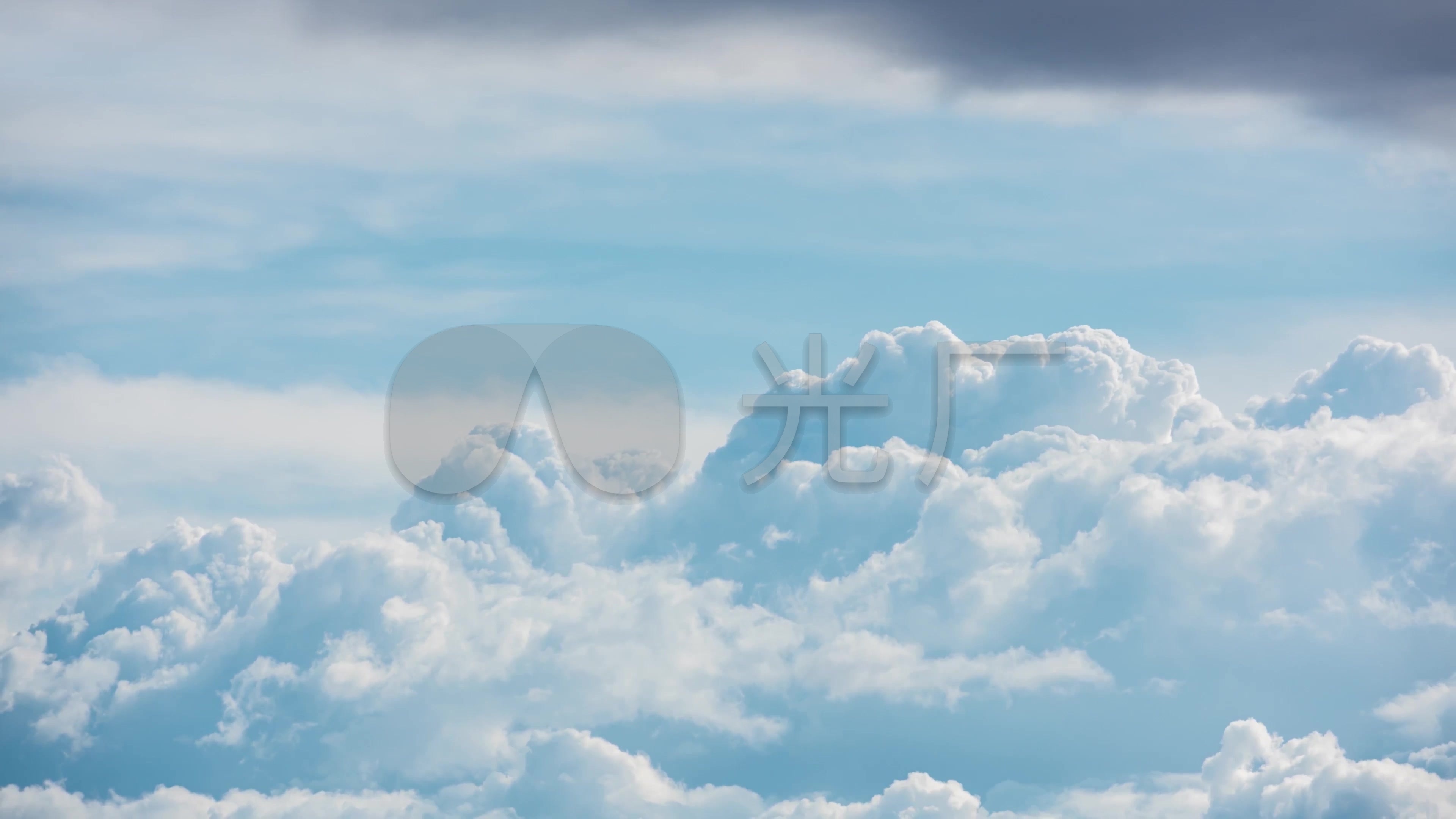 4k藍天白雲雲海雲團雲層雲朵超清實拍視頻_3840x2160_高清視頻素材