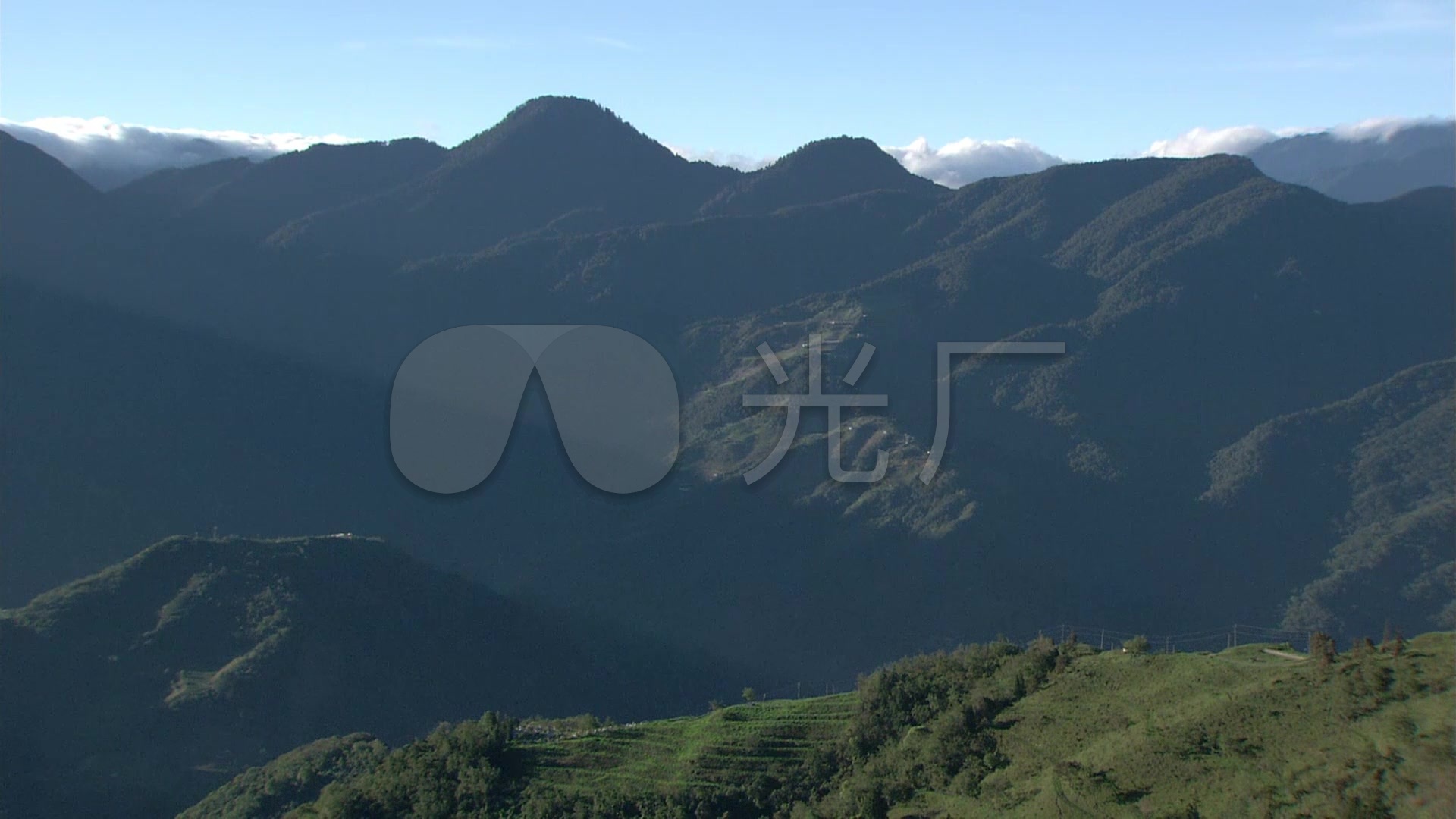 群山连绵层峦叠嶂山林如画实拍素材
