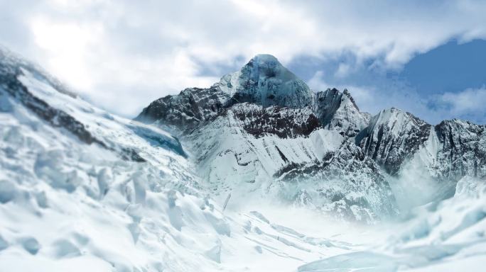 雪山舞台背景