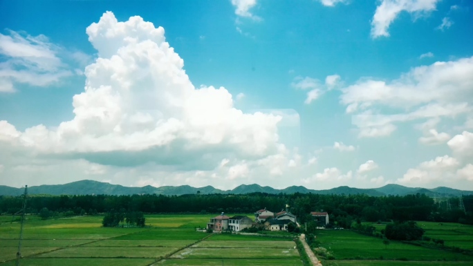 高铁沿线风景及车厢内景