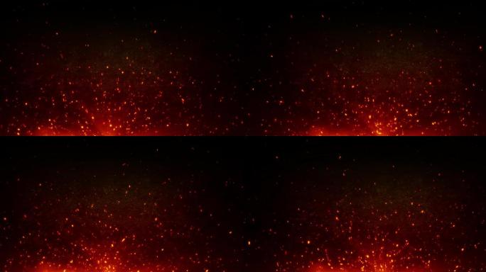 4K硝烟红色火花火星粒子背景