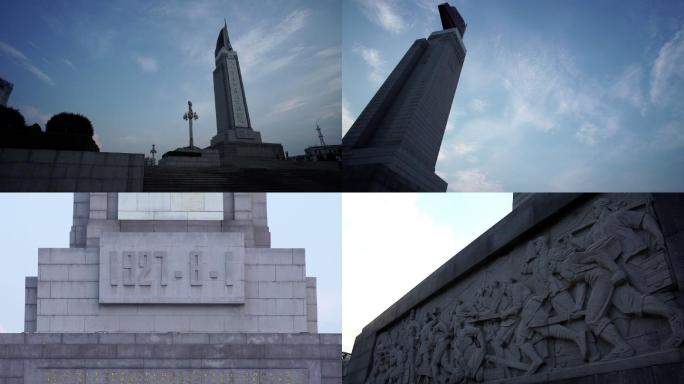 南昌八一起义纪念碑多角度高清素材