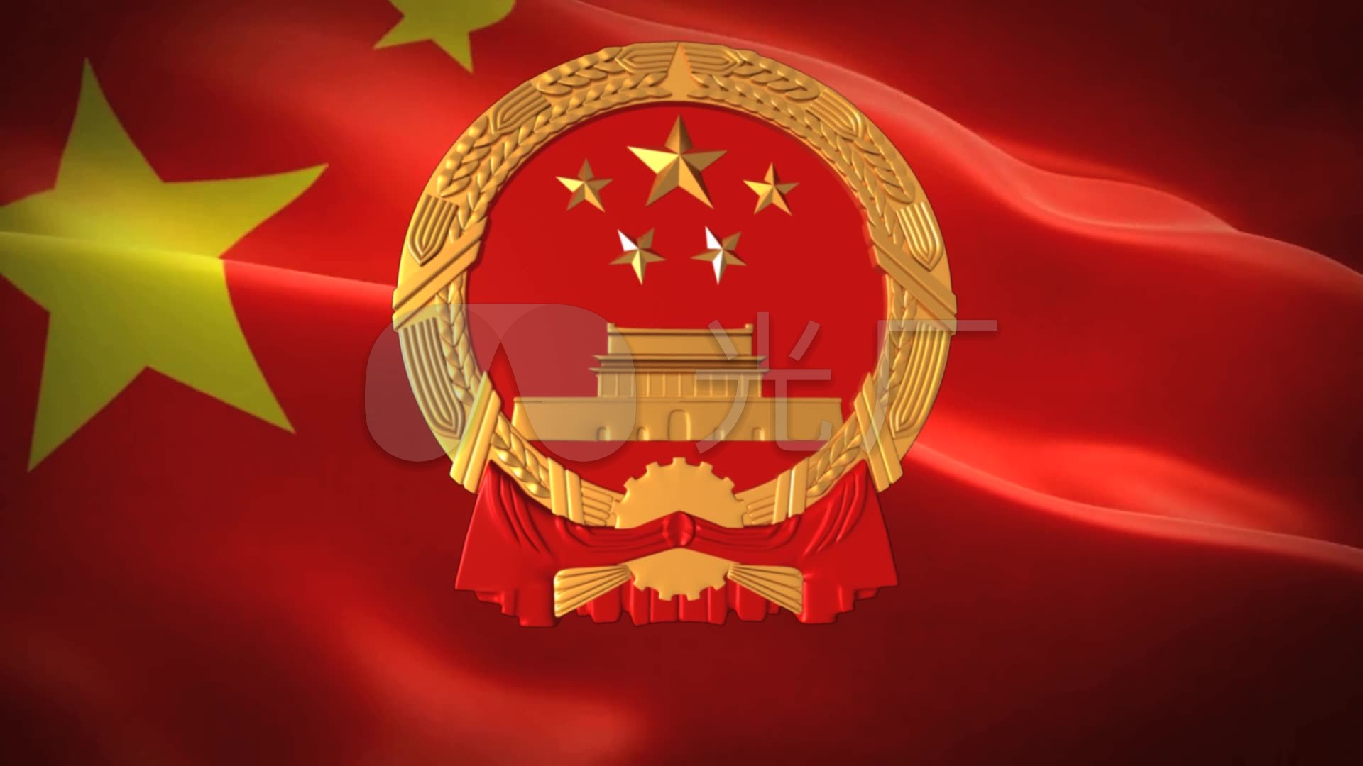 国旗国徽_1920x1080_高清视频素材下载(编号:1436834)_舞台背景_vj师