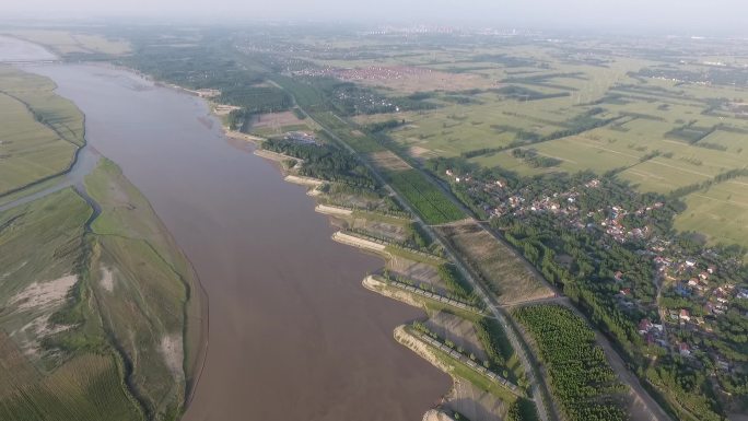 黄河滩区堤坝