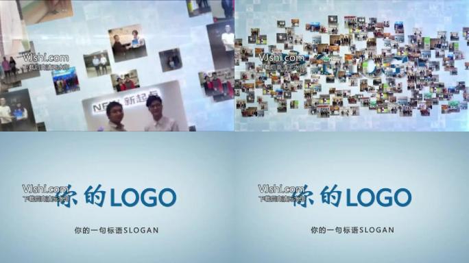 企业图片汇聚LOGO演绎