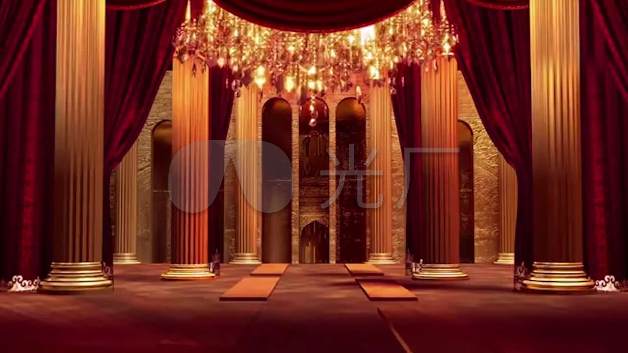 情景剧舞台皇宫宫廷led背景_1280x720_高清视频素材下载(编号:1474471