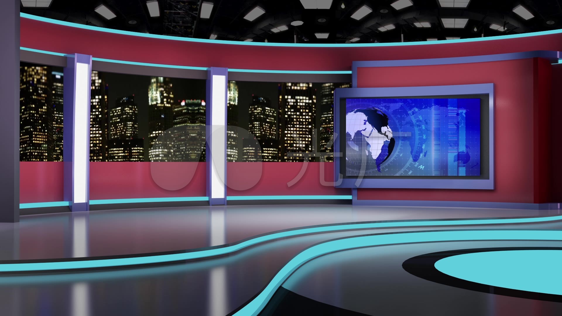主持人背景虚拟演播厅(推荐)_1920x1080_高清视频素材下载(编号