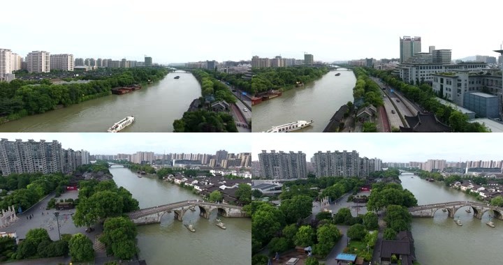 杭州拱墅区京杭大运河运河文化广场4k