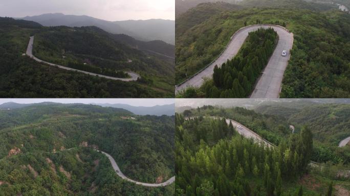 奥迪汽车山区拍摄道路山路空境