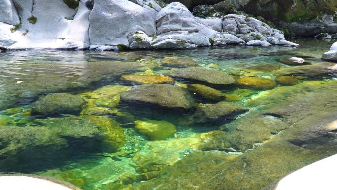 秦岭黑河水源地大自然河流纯净水素材