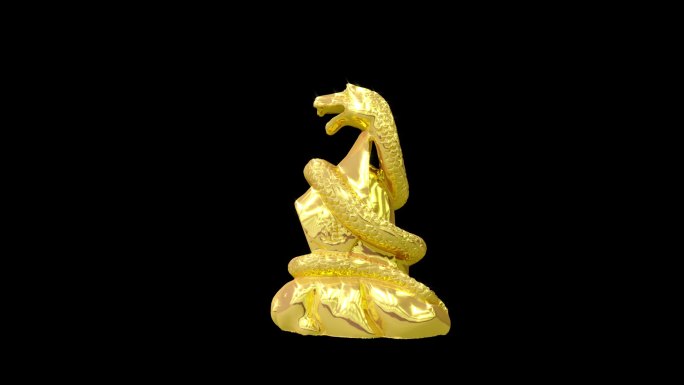 3D动画全息影像带通道十二生肖-蛇