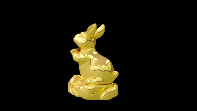 3D动画全息影像带通道十二生肖-兔