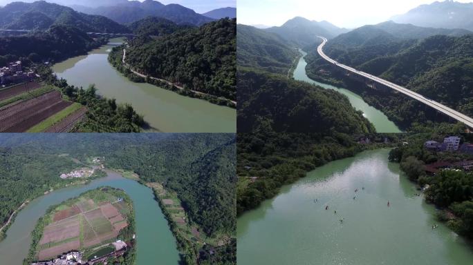 从化山水公路皮艇航拍