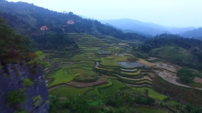 贵州从江加榜梯田航拍