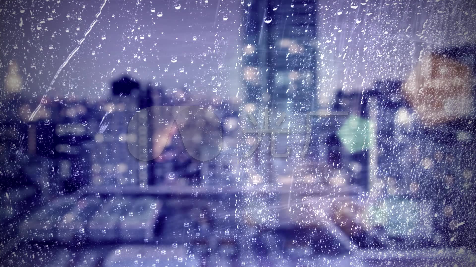 朦朧下雨窗外城市_1920x1080_高清視頻素材下載(編號:1590393)_影視