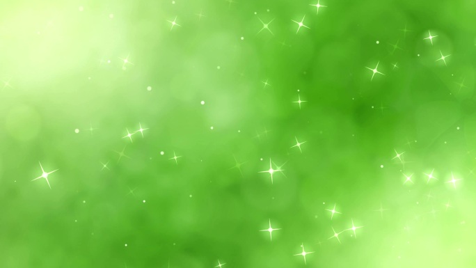 绿色环保星光背景视频