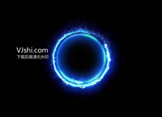 蓝色科技Logo光圈（用插件变换颜色）