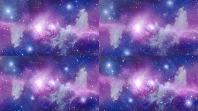 闪亮梦幻紫色星河唯美银河舞台背景