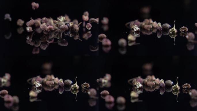 花椒掉落高速摄影