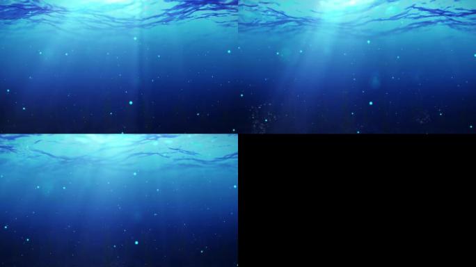 水下海底波浪粒子动态循环背景