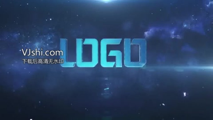 星空宇宙科技感碎片聚合logo演绎