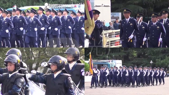 日本警视厅机动警察部队观阅式 陆军分列