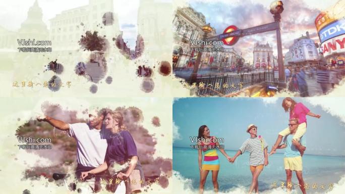 premiere创意水墨电子相册模板