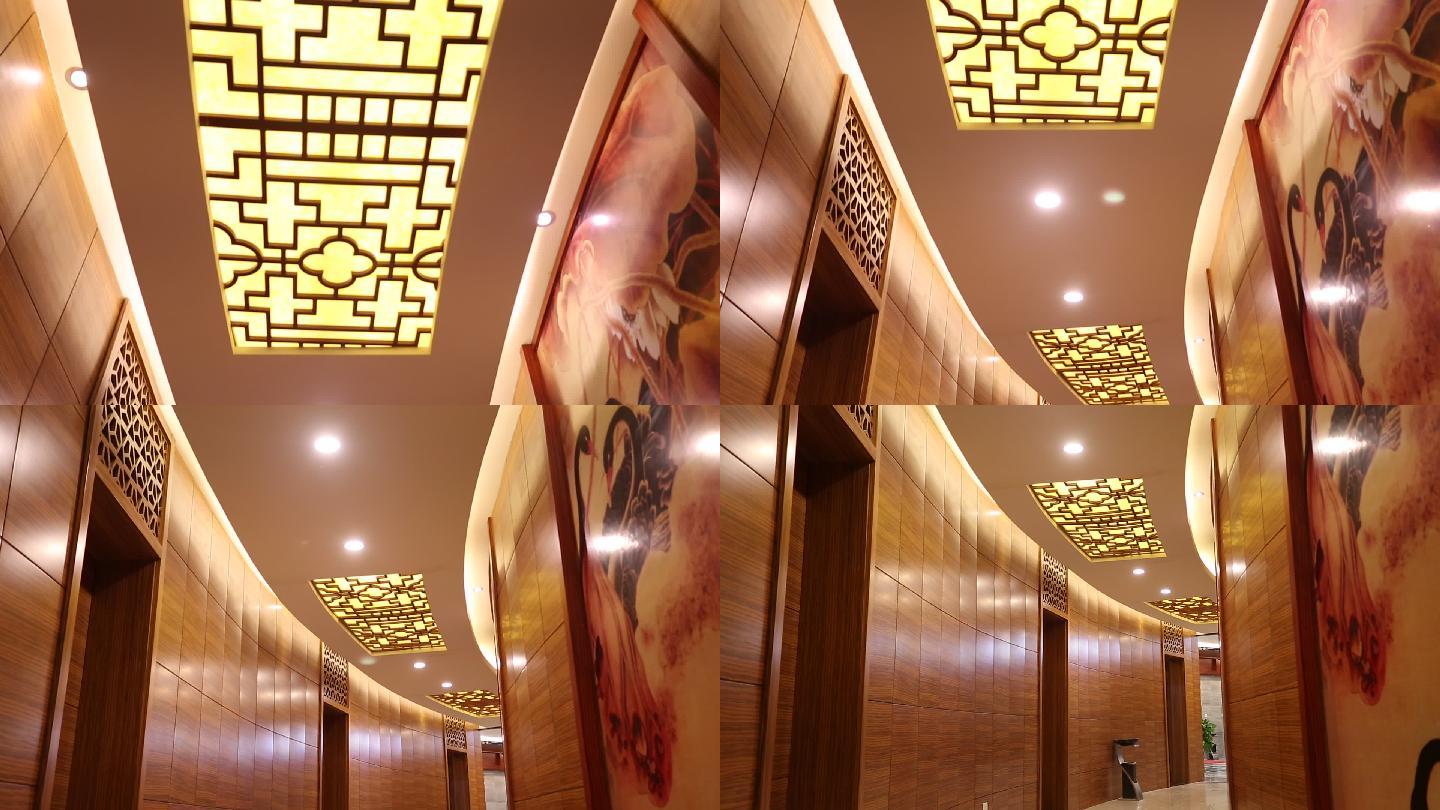 酒店中餐馆中国风走廊