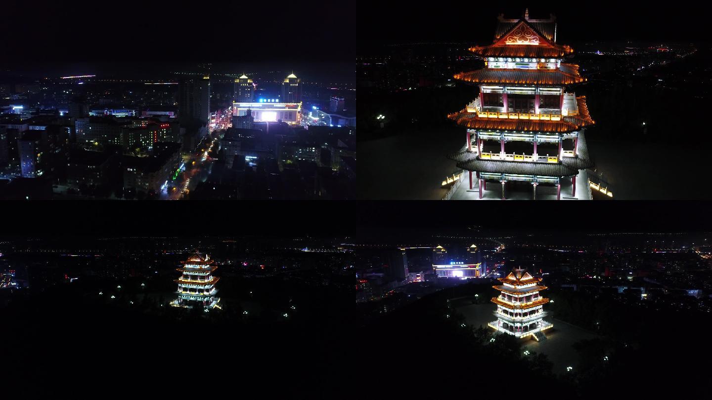 航拍夜景城市视频素材