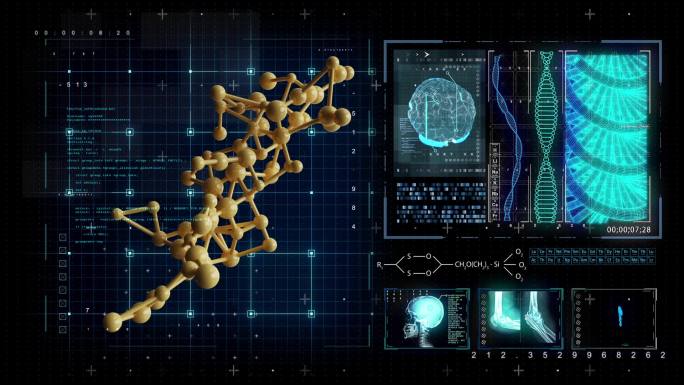 医学分子结构科技背景