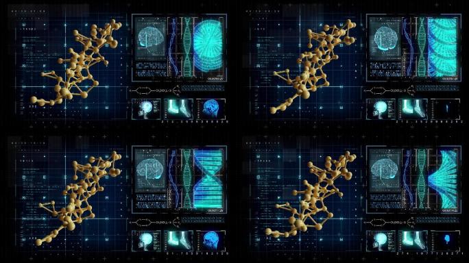 医学分子结构科技背景